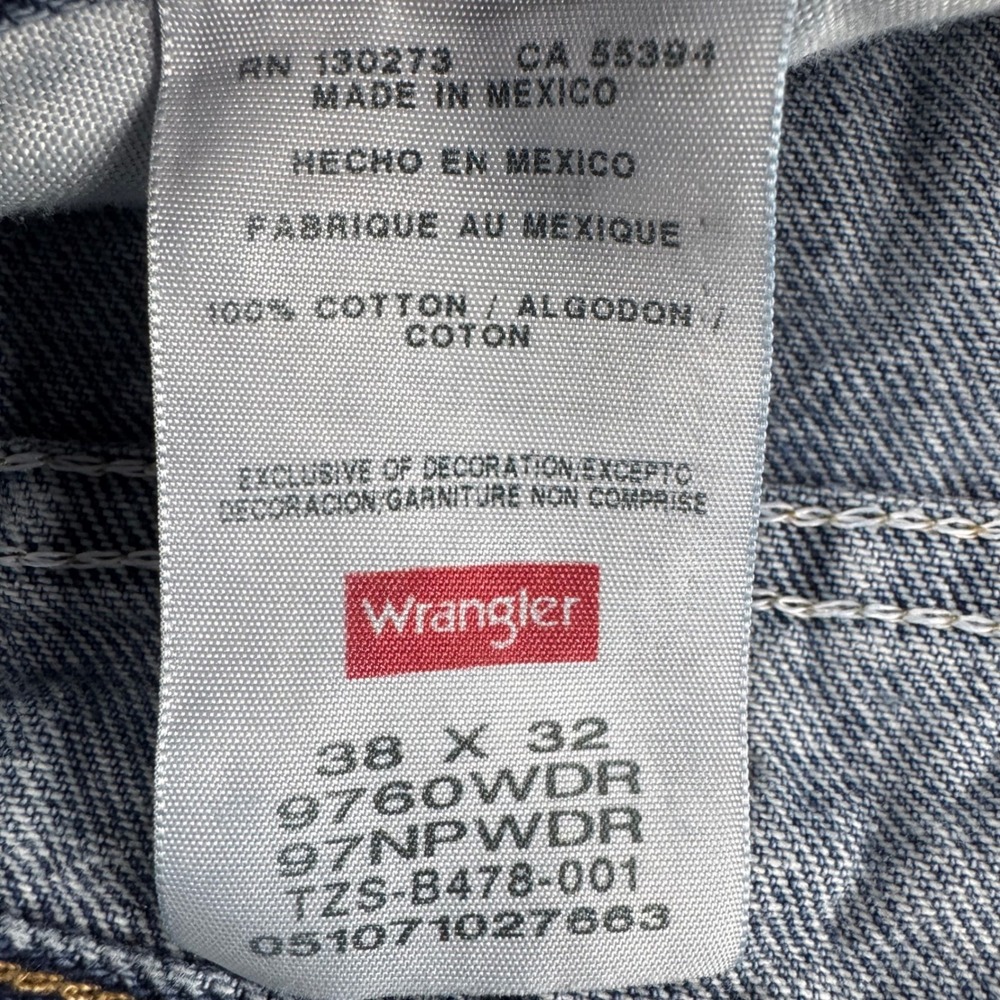 Wrangler Premium‎ Men's Blue Jeans Vintage Y2K Comfort Fit 38x32 Denim - Picture 6 of 9